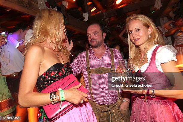 Lilly Sayn-Wittgenstein , exwife of Prince Alexander zu Schaumburg-Lippe and his wife princess Nadja zu Schaumburg Lippe during Oktoberfest at...