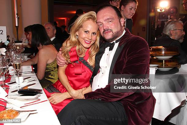 Nadja Schaumburg-Lippe and her husband Alexander Schaumburg-Lippe during the German Filmball 2015 at Hotel Bayerischer Hof on January 17, 2015 in...