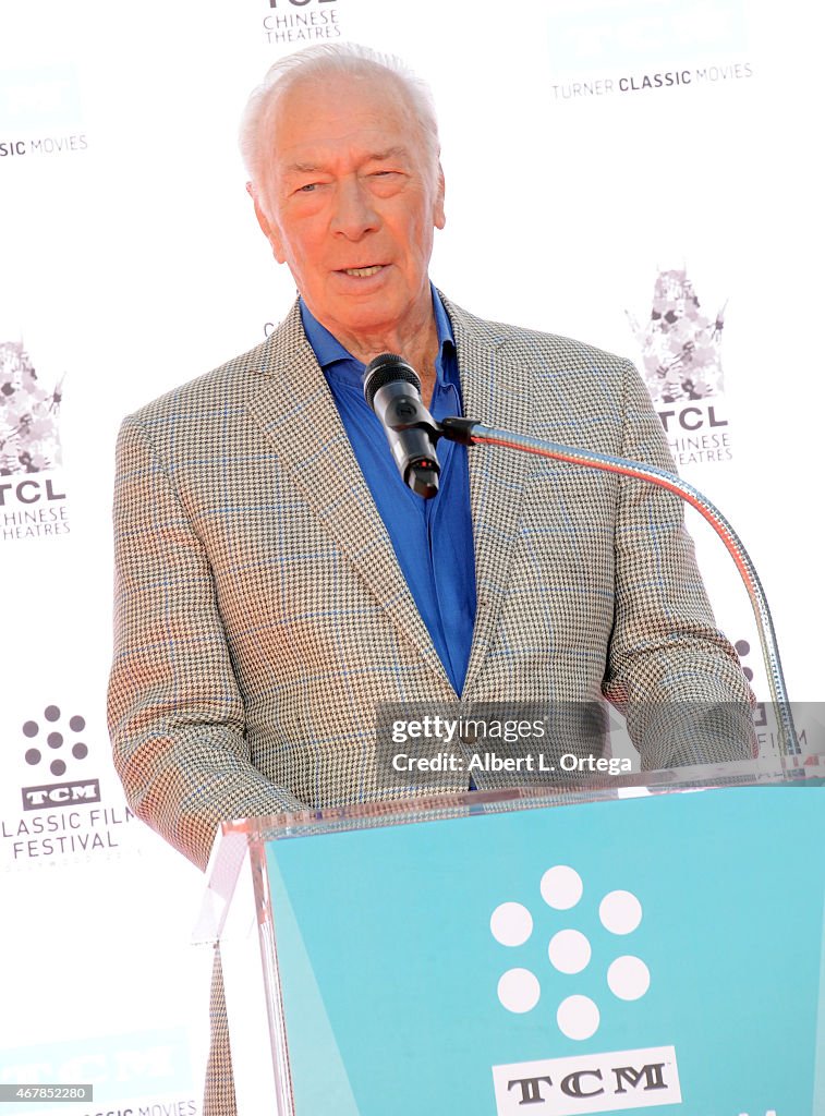TCM Honors Christopher Plummer With Hand And Footprint Ceremony