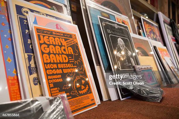 Grateful Dead artwork, posters and photographs are prepared for auction on March 27, 2015 in Union, Illinois. The items will be offered for sale with...