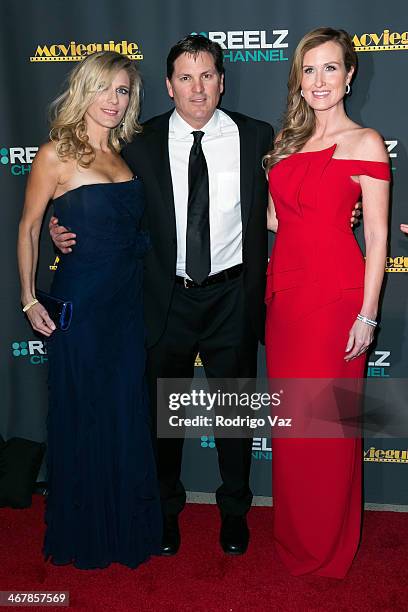 Producers Deirdre Gurney and Scott Gurney and TV personality Korie Robertson attends the 22nd Annual Movieguide Awards Gala at Universal Hilton Hotel...