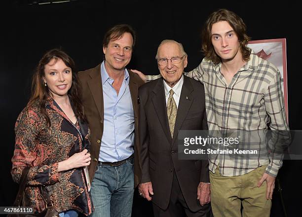 Louise Newbury, actor Bill Paxton, astronaut Jim Lovell and James Paxton attend the screening of 'Apollo 13' during day two of the 2015 TCM Classic...