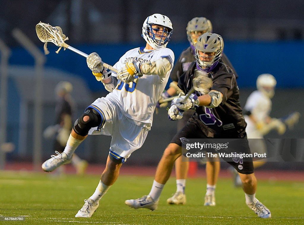 Robinson's defeat of Chantilly 7 - 4 in boy's lacrosse