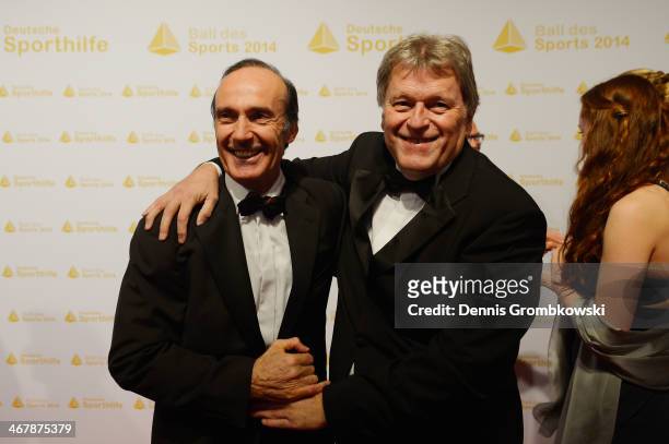 Norbert Haug and Eberhard Gienger attend the Ball des Sports 2014 at Rhein-Main-Halle on February 8, 2014 in Wiesbaden, Germany.