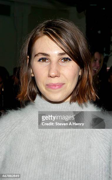 Actress Zosia Mamet attends the Rebecca Taylor show during Mercedes-Benz Fashion Week Fall 2014 at Center 548 on February 8, 2014 in New York City.