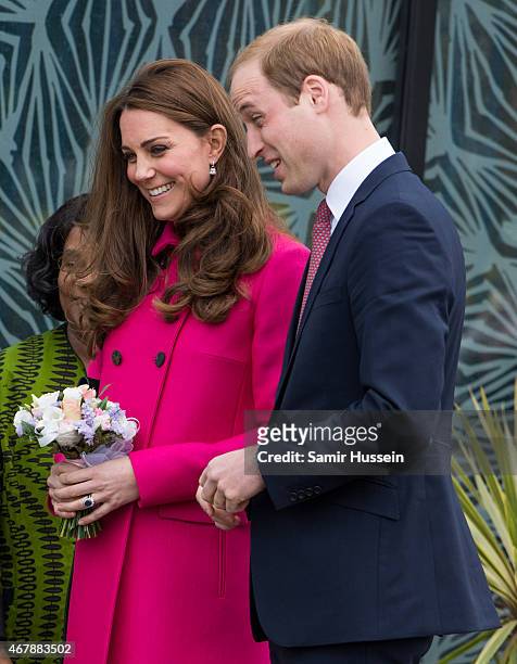 Prince William, Duke of Cambridge and Catherine, Duchess of Cambridge visit the Stephen Lawrence Centre on March 27, 2015 in London, England.
