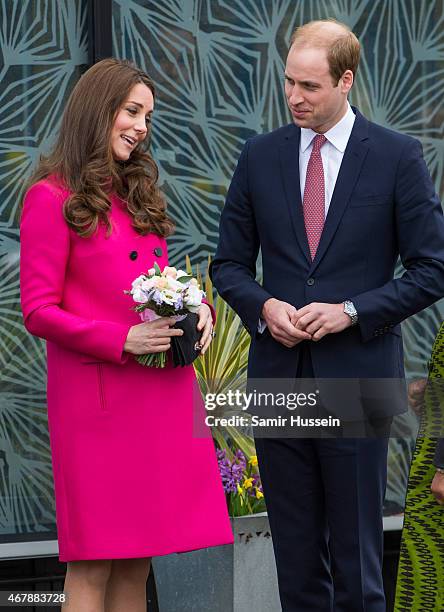 Prince William, Duke of Cambridge and Catherine, Duchess of Cambridge visit the Stephen Lawrence Centre on March 27, 2015 in London, England.