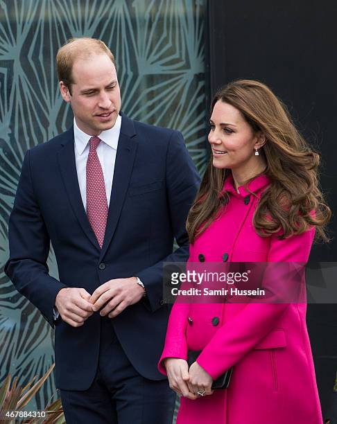Prince William, Duke of Cambridge and Catherine, Duchess of Cambridge visit the Stephen Lawrence Centre on March 27, 2015 in London, England.