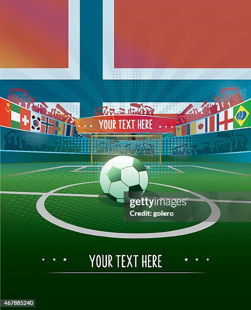 norway soccer stadium - stadium background stock illustrations