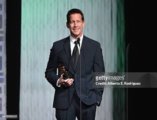 Actor James Denton speaks on stage at the 22nd Annual Movieguide Awards Gala at the Universal Hilton Hotel on February 7, 2014 in Universal City,...