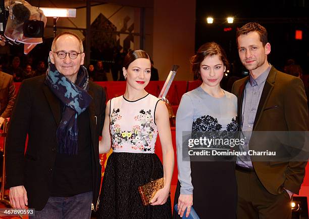 Dominik Graf, Hannah Herzsprung, Henriette Confurius and Florian Stetter attend 'Beloved Sisters' premiere during 64th Berlinale International Film...