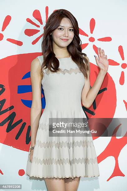 Sooyoung of South Korean girl group Girls' Generation attends the photocall for "10 Corso Como" 3rd Anniversary at Lotte Avenuel on March 27, 2015 in...