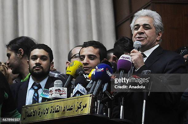 Hamdeen Sabahi, the leader of the Egyptian Popular Current and a co-leader of the National Salvation Front, announces thet he would be running for...