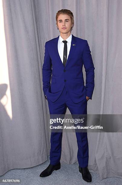 Honoree Justin Bieber arrives at the Comedy Central Roast of Justin Bieber on March 14, 2015 in Los Angeles, California.