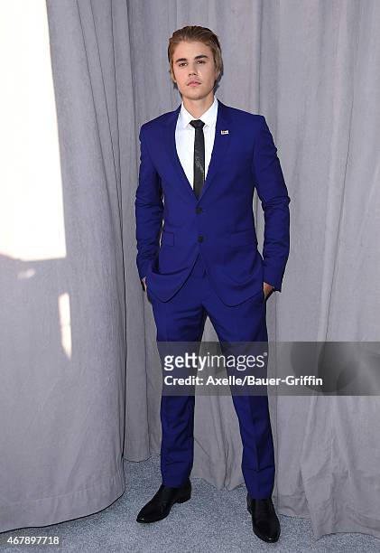Honoree Justin Bieber arrives at the Comedy Central Roast of Justin Bieber on March 14, 2015 in Los Angeles, California.