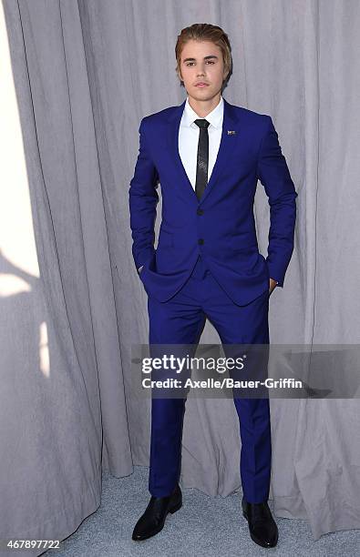 Honoree Justin Bieber arrives at the Comedy Central Roast of Justin Bieber on March 14, 2015 in Los Angeles, California.