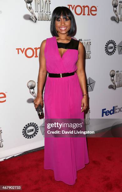 Actress Angell Conwell attends the 45th NAACP Image Awards Nominees Luncheon at Lowes Hollywood Hotel on February 8, 2014 in Hollywood, California.