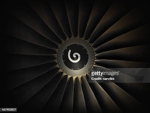aereo jet engine turbina - motore d'aeroplano foto e immagini stock