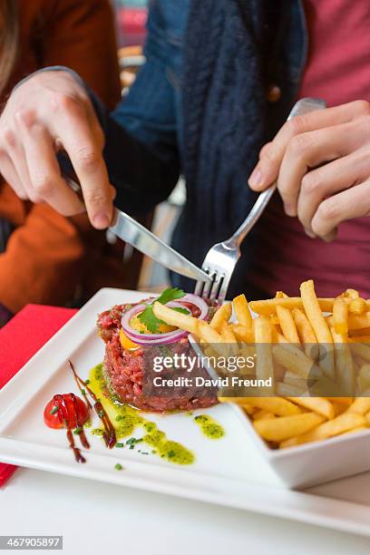 french food - biff tartar bildbanksfoton och bilder