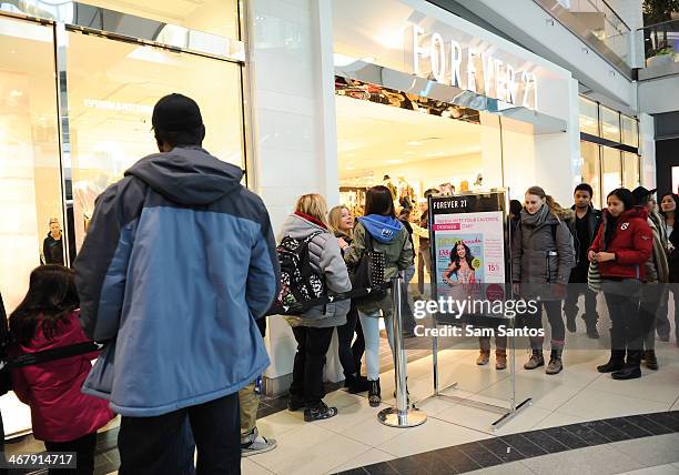 General view of the Forever 21 and PROM Canada magazine Cristine Prosperi autograph signing at the Eaton Centre Shopping Centre on February 8, 2014...