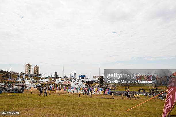 General atmosphere of Lollapalooza Brazil 2015 at Autodromo de Interlagos on March 28, 2015 in Sao Paulo, Brazil.