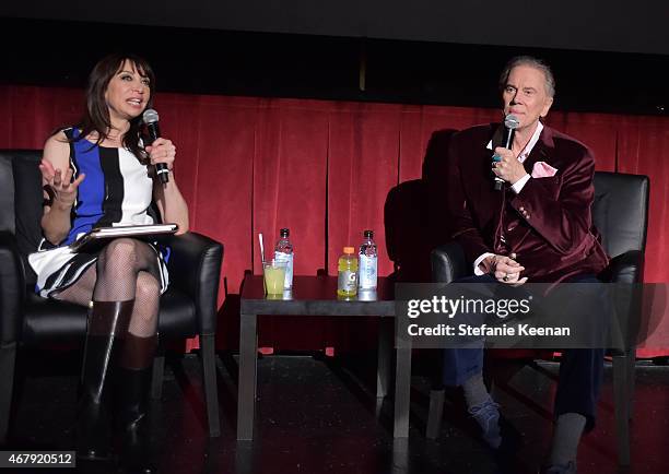 Actors Illeana Douglas and Andrew Prine speak before the screening of 'The Miracle Worker' during day three of the 2015 TCM Classic Film Festival on...