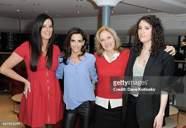 Patti Stanger, Emily Morse, Anna Breslow and Dr. Helen Fisher attend the Match.com Dating Confessions panel hosted by Patti Stanger on February 8,...