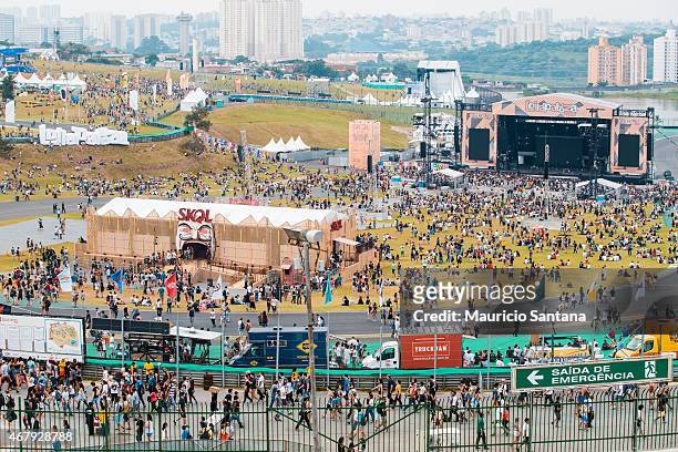General atmosphere at Lollapalooza Brazil 2015 at Autodromo de Interlagos on March 28, 2015 in Sao Paulo, Brazil.