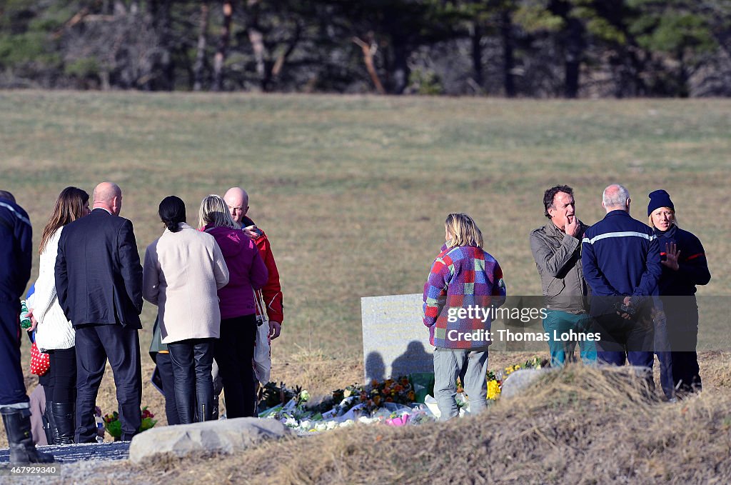 Relatives Remember The Victims of Germanwings Airbus Flight Near To The Crash Site