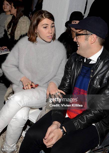 Actress Zosia Mamet attends the Rebecca Taylor fashion show during Mercedes-Benz Fashion Week Fall 2014 at Center 548 on February 8, 2014 in New York...
