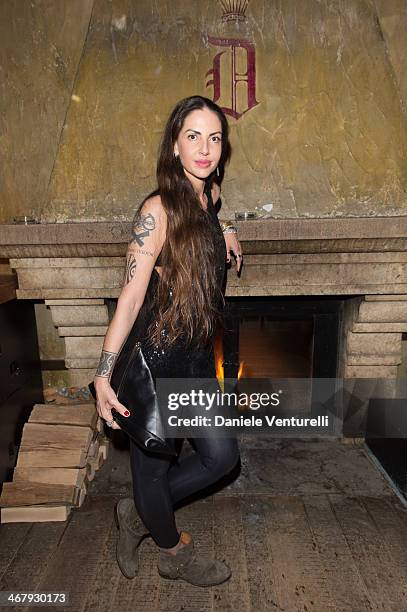 Benedetta Mazzini attends the private dinner Host Dean and Dan Caten of Dsquared2 at Dracula's Club in St. Moritz on February 8, 2014 in St Moritz,...