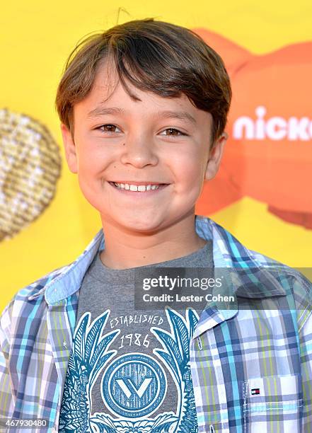 Actor Pierce Gagnon attends Nickelodeon's 28th Annual Kids' Choice Awards held at The Forum on March 28, 2015 in Inglewood, California.