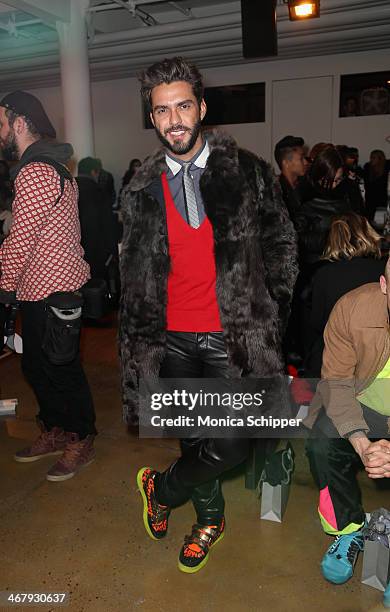 Lorenzo Martone attends Alexandre Herchcovitch fashion show during MADE Fashion Week Fall 2014 at Milk Studios on February 8, 2014 in New York City.