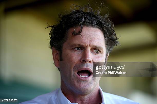 Former New Zealand cricketer Chris Cairns speaks to media after it was confirmed to him that he was under investigation for match-fixing from the...