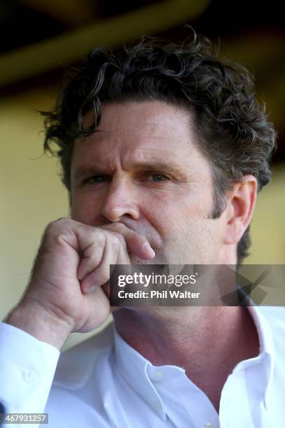 Former New Zealand cricketer Chris Cairns speaks to media after it was confirmed to him that he was under investigation for match-fixing from the...