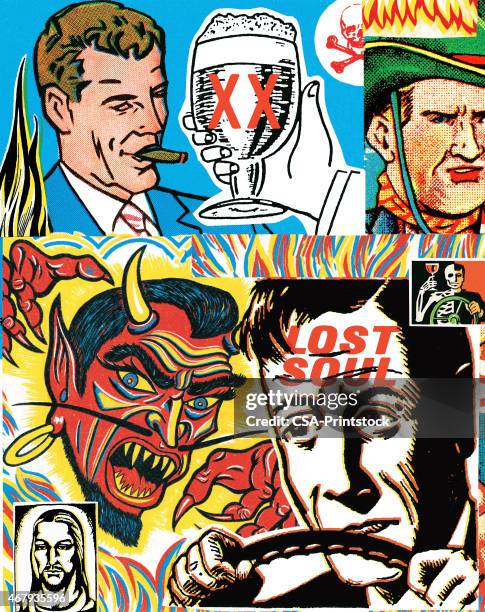men - cigar stock illustrations