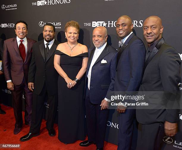 Smokey Robinson, Ice Cube, Chairman and Chief Executive Officer of BET Networks Debra L. Lee, Motown Records Founder Berry Gordy, Wayne Brady, and...