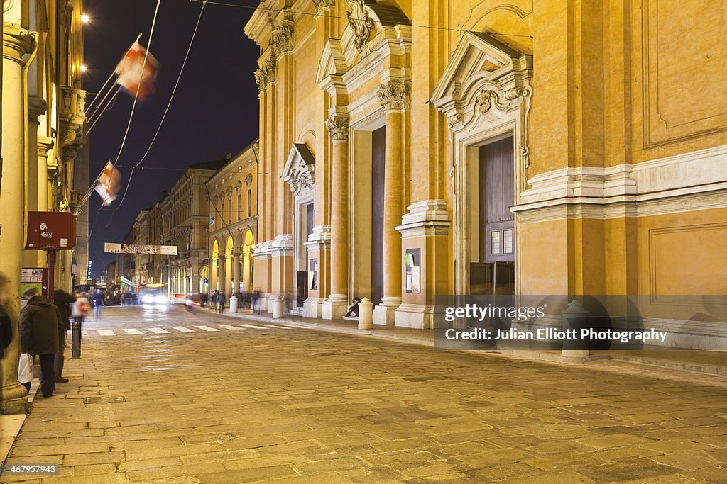 Via dell'Indipendenza in Bologna, Italy.