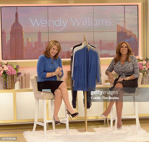 Media Icon Wendy Williams launches her apparel collection at the HSN studios with HSN Host Colleen Lopez on March 28, 2015 in St Petersburg, Florida.