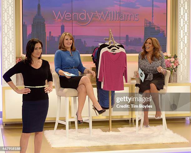 Media Icon Wendy Williams launches her apparel collection at the HSN studios with HSN Host Colleen Lopez on March 28, 2015 in St Petersburg, Florida....