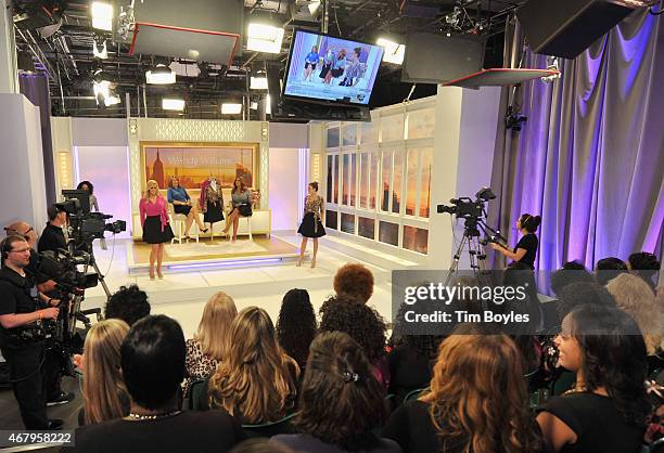 Media Icon Wendy Williams launches her apparel collection at the HSN studios with HSN Host Colleen Lopez on March 28, 2015 in St Petersburg, Florida.