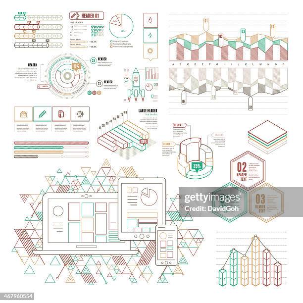 3line Ui Design Line Ui Infographic Elements High-Res Vector Graphic - Getty Images