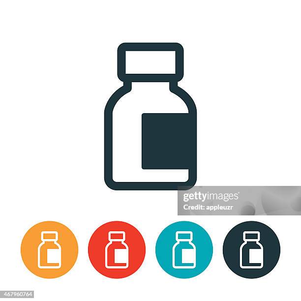 ilustraciones, imágenes clip art, dibujos animados e iconos de stock de icono de insulina botella - vial