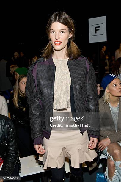 Blogger Hanneli Mustaparta attends the Tibi fah Mercedes-Benz Fashion Week Fall 2014 at Pier 59 on February 8, 2014 in New York City.