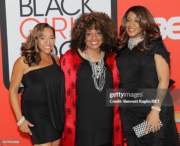 Singers Kathy Sledge, Cheryl Lynn and Alicia Myers attends the BET's "Black Girls Rock!" Red Carpet sponsored by Chevrolet at NJPAC  Prudential Hall...