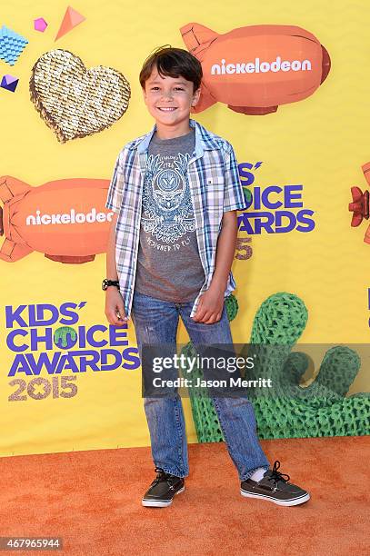 Actor Pierce Gagnon attends Nickelodeon's 28th Annual Kids' Choice Awards held at The Forum on March 28, 2015 in Inglewood, California.