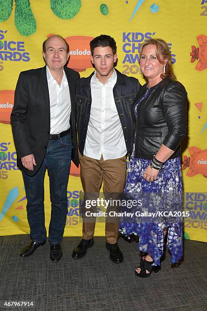 President and CEO of Viacom Philippe Dauman, host Nick Jonas and President of Nickelodeon and Viacom Media Networks Kids & Family Group Cyma Zarghami...