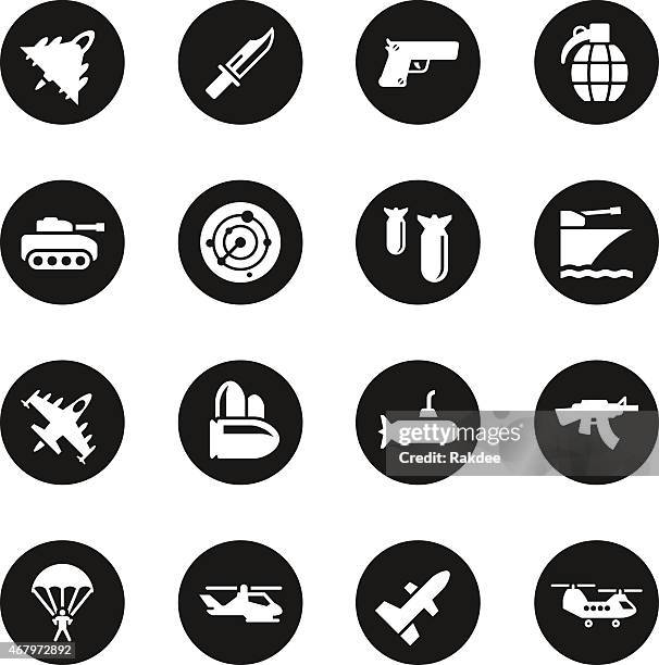 ilustrações de stock, clip art, desenhos animados e ícones de militar série de ícones-círculo preto - marine icon