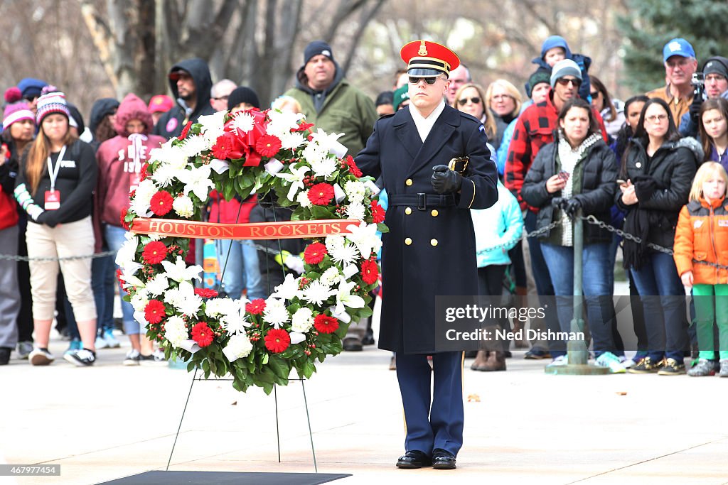 Houston Rockets Visit Arlington Cemetery