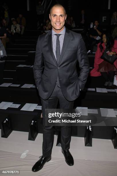 Photographer Nigel Barker attends the Mara Hoffman show during Mercedes-Benz Fashion Week Fall 2014 at The Salon at Lincoln Center on February 8,...